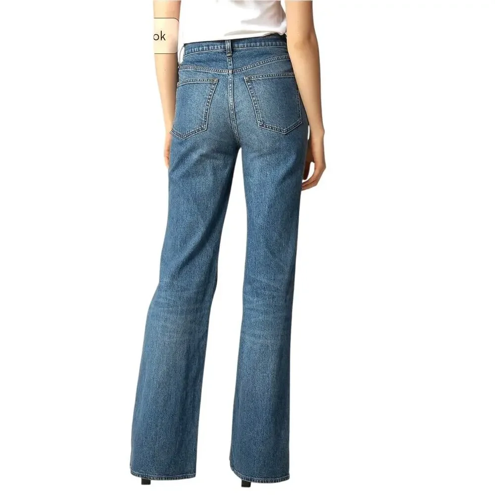 J Crew Tall Vintage Flare Jeans Semi Stretch High Rise Medium Kate Wash 28T